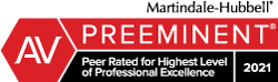 Andrew Freeman, Martindale-Hubbell, Preeminent - Peer Rated for Highest Level of Professional Excellence 2021