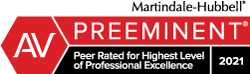 Andrew Levy, Martindale-Hubbell, Preeminent - Peer Rated for Highest Level of Professional Excellence 2021