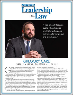 Daily Record Leadership in Law, Greg Care