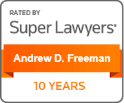 Rated by Super Lawyers, Andrew D. Freeman, 10 Years