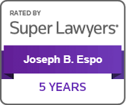 rated by super lawyers, Joseph B. Espo, 5 years
