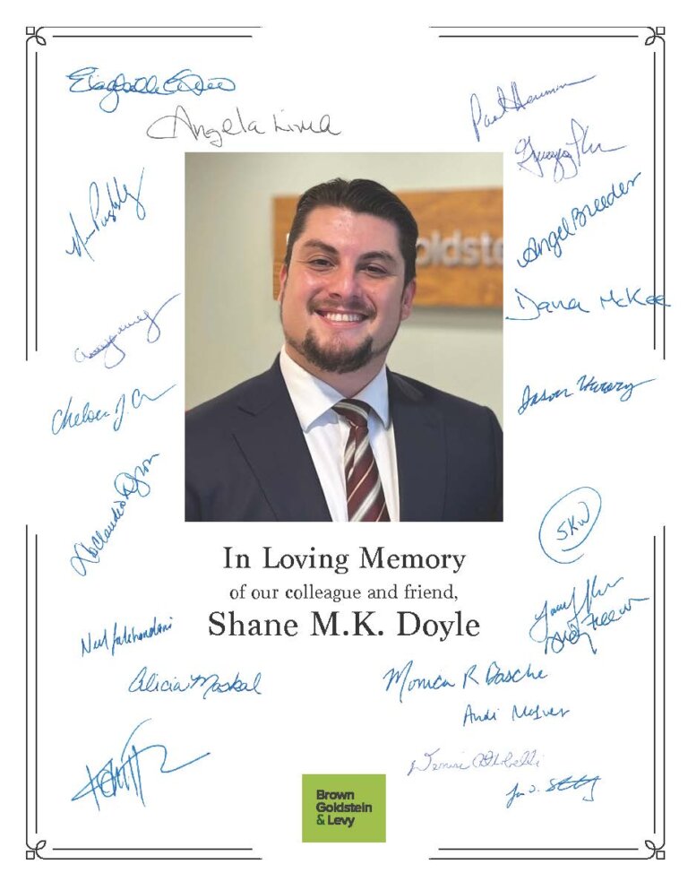 Remembering Shane Doyle - Brown Goldstein Levy