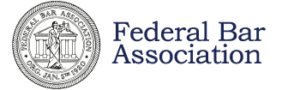 Logo of the Federal Bar Association featuring a classical-style courthouse and the organization's name.